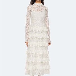 Sea New York Ivory Lace Long Sleeve Dress